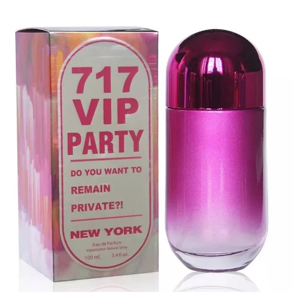 717 VIP Party Eau de Parfum Spray for Women 3.4 oz (100 ml) – Sweet Floral Fruity Perfume – Long Lasting Feminine Fragrance with Red Berries, Orange Blossom & Vanilla – Glamorous Perfume Gift for Wom