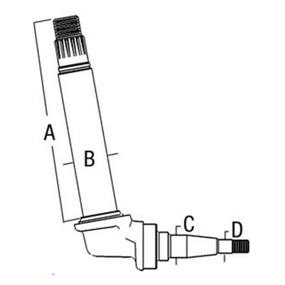 71785TLL New Taper Lok Spindle w/ LH Steering Arm Fits Case-IH Tractor Models