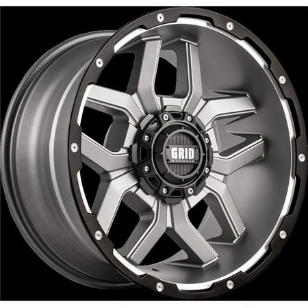 718955A1 18 x 9 in. GD07 Wheel with Black Lip, Matte Anthracite
