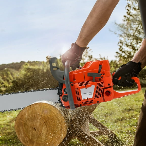 71CC Gas Chainsaw 3.9KW Petrol Chainsaw For Cutting Wood 28In Chainsaw Set Suitable For Forest Timber Garden And Farm Cutting Use