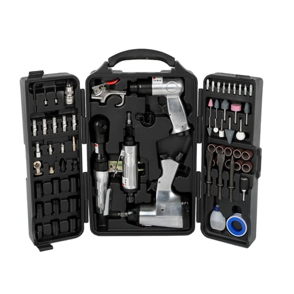 71Pcs Professional Air Tool Kit, Pneumatic Tool Set with Impact Wrench, Air Ratchet, Die Grinder, Air Hammer for Automotive Repairs and DIY Projects
