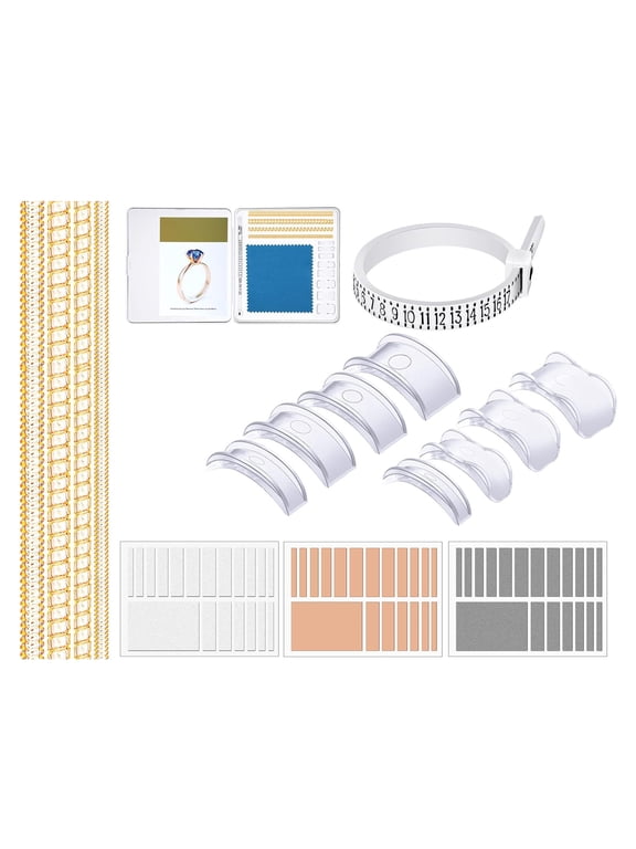 71Pcs Rings Size Adjuster for Loose Rings Invisible Rings Resizer Spacer Self-Adhesive Sheets Guards to Make Rings Smaller