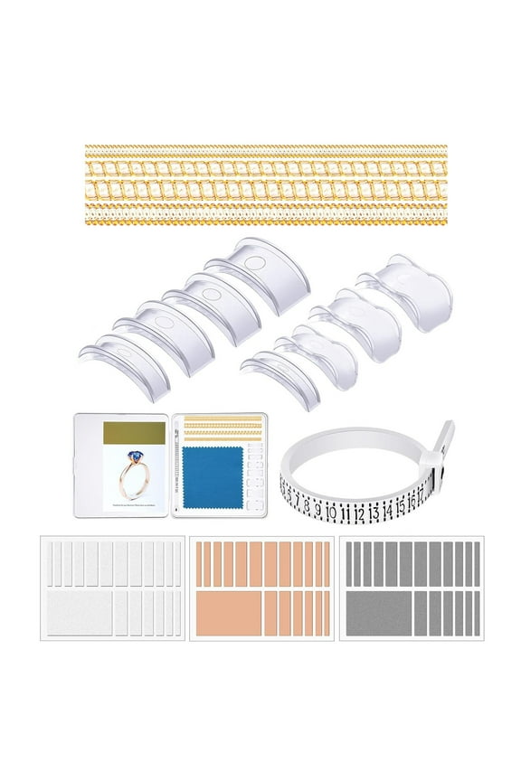 71Pcs Rings Size Adjuster for Loose Rings Invisible Rings Resizer Spacer Self-Adhesive Sheets Guards to Make Rings Smaller