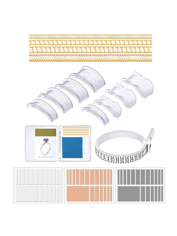71Pcs Rings Size Adjuster for Loose Rings Invisible Rings Resizer Spacer Self-Adhesive Sheets Guards to Make Rings Smaller