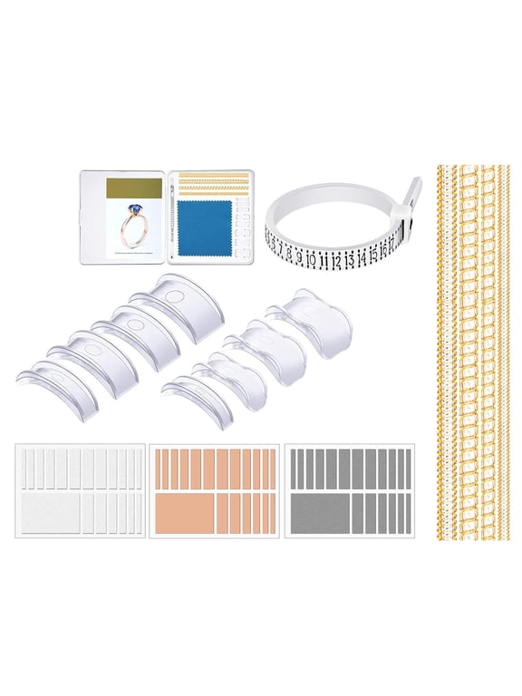71Pcs Rings Size Adjuster for Loose Rings Invisible Rings Resizer Spacer Self-Adhesive Sheets Guards to Make Rings Smaller