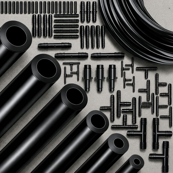 71Pcs Vacuum Line Kit, 6 Sizes 5Ft Silicone Vacuum Hose with 65 Connectors, Reinforced Tubing for Automotive Piping System Replacement