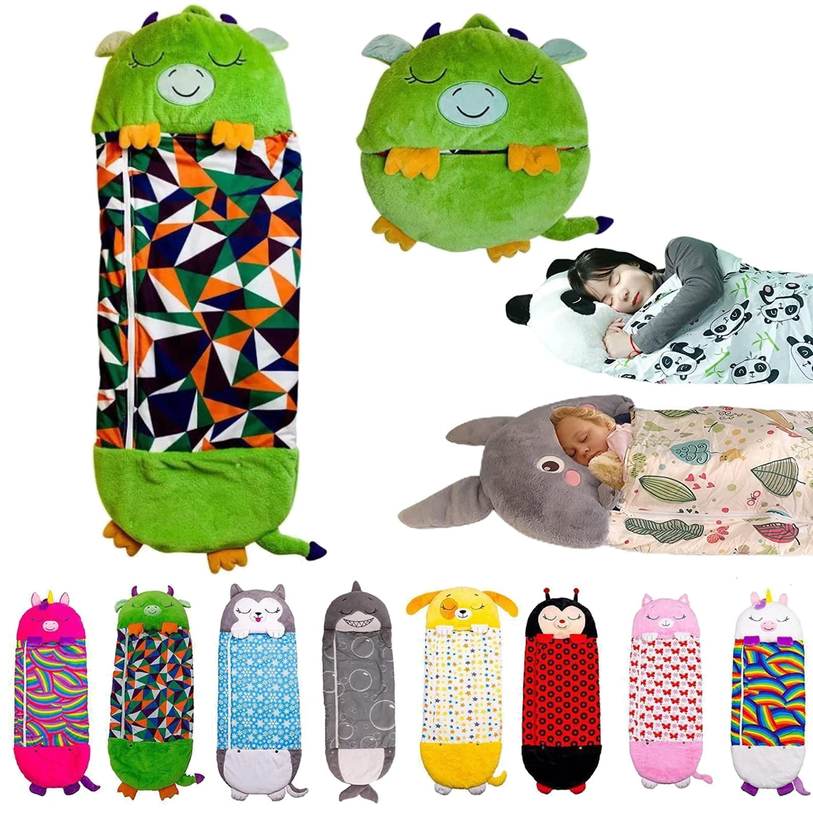 71in*28in Sleeping Bags for Girls and Boys, 2 In 1 Foldable Camping ...