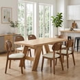 thumbnail image 1 of 71in Rectangular Dining Table, LEAGHOME 6-8 Seater Kitchen Table, Family Dinner Table for Dining Room, Multifunctional for Home Office & Conference Use, Walnut, 1 of 9