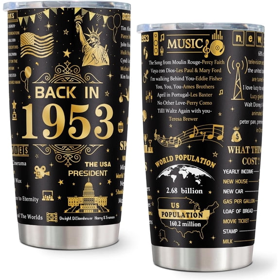 71th Birthday Gifts for Women,71th Birthday Gifts Tumbler, 71th Birthday Gifts for Men, Gifts for A 70th Birthday, 71 Year Old Birthday Gifts for Men, 71 Birthday Gifts Women 20OZ Coffee Cup 1PC