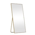 thumbnail image 1 of 71x39 Oversized Rectangle Aluminum Alloy Frame Full Length Mirror Floor Mirror,Gold, 1 of 3