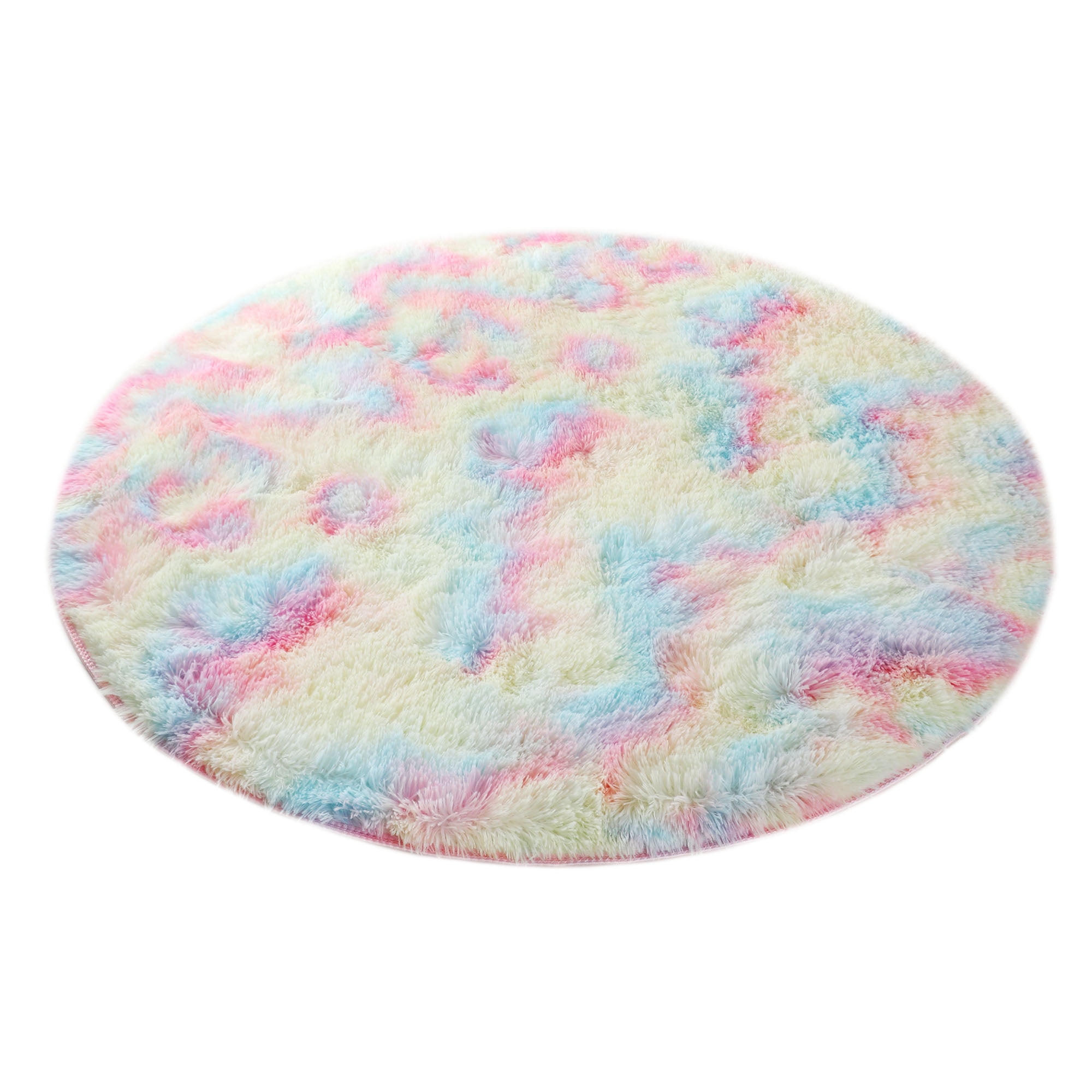 72.05x72.05 inches Soft Round Area Rug for Bedroom, Modern Fluffy ...
