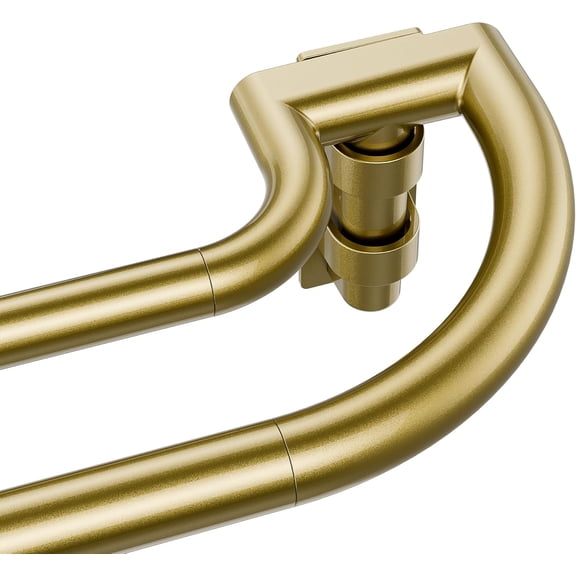 72-144" Double Curtain Rod for Blackout, Quick Release, Gold | Heavy Duty Rod, Maximum Light Blocking & Heat Insulation, Flexibly Adjustable Length, No Sagging, Easy to Install & Remove
