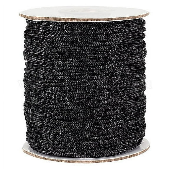 72.18Yards 2mm Round Nylon Thread Chineses Knot Cord DIY Material for Jewelry Making Black