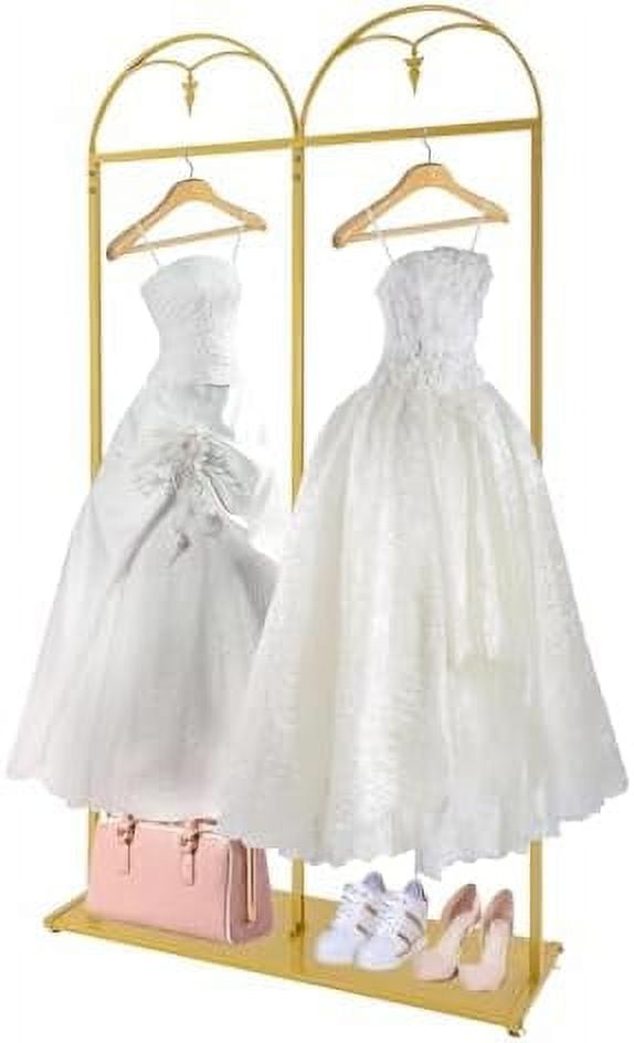 72"Gold Garment Rack Boutiques Heavy Duty Clothing Rack Wedding Dress