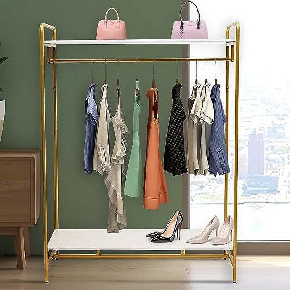 72"Gold Garment Rack Boutiques Heavy Duty Clothing Rack Wedding Dress