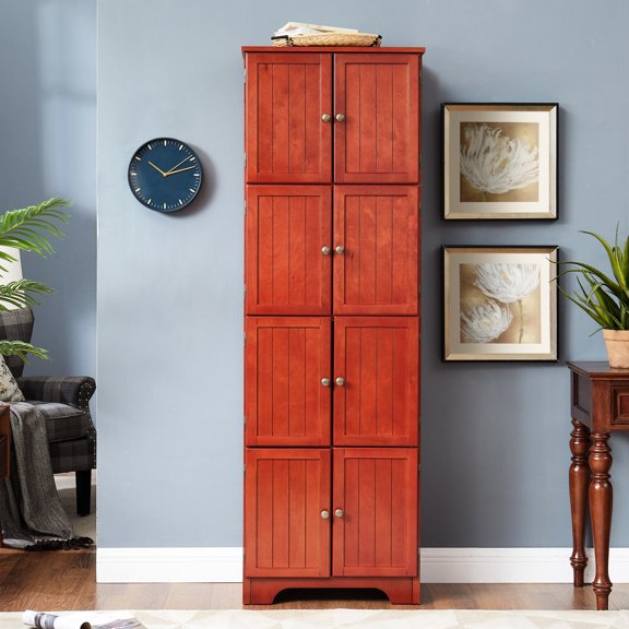 72.4" Height, Solid Cabinet - 4 Shelves for Extra Space - Kitchen, Dining Room - Ensure Tidy Storage