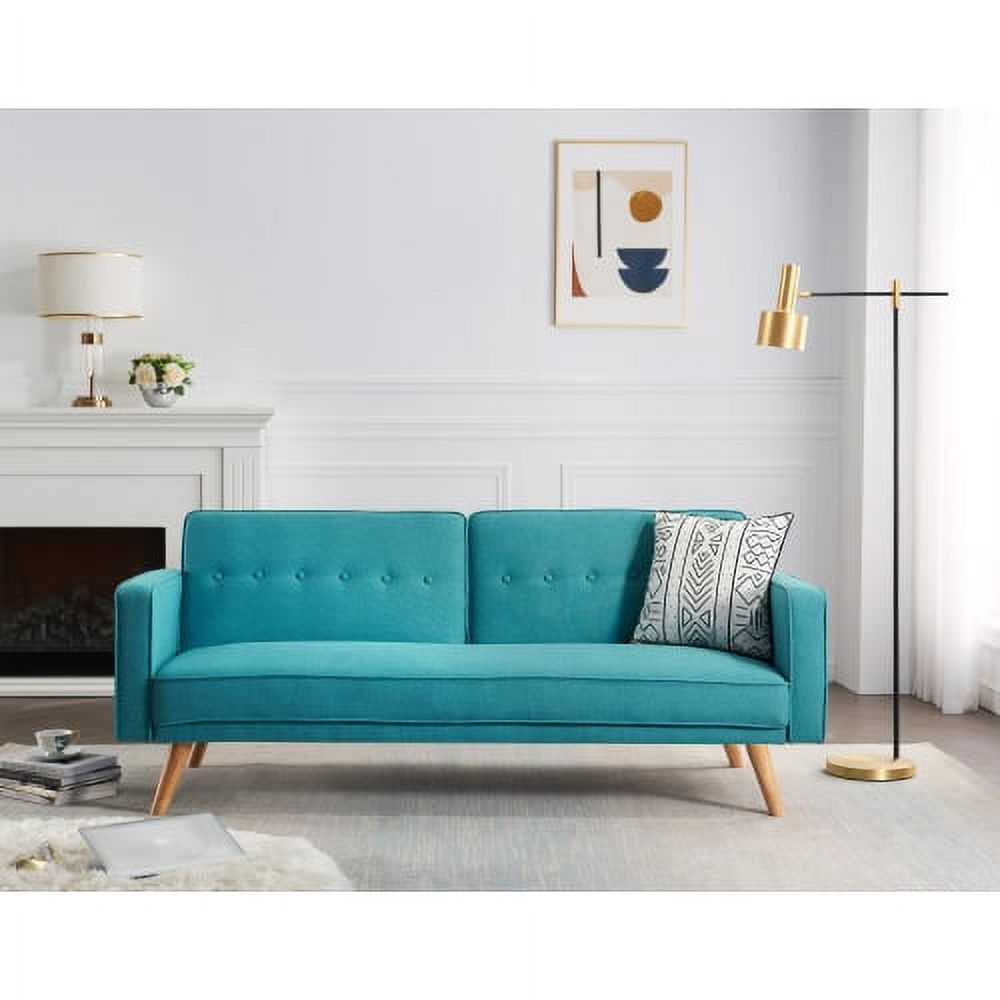 72.4 Inch Futon Sofa Bed, Convertible Sleeper Sofa with Wood Legs