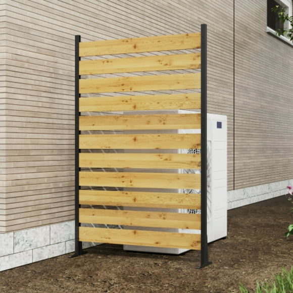 72.8"H x 38.5"W 1 Panel Cedar Screen Outdoor Walls Privacy Wood for Pool Equipment Enclosure Trash Can Enclosures Air Conditioner Fence