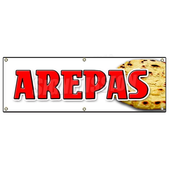 72" AREPAS BANNER SIGN colombian venezuelan food cheeseseafood latin restaurant
