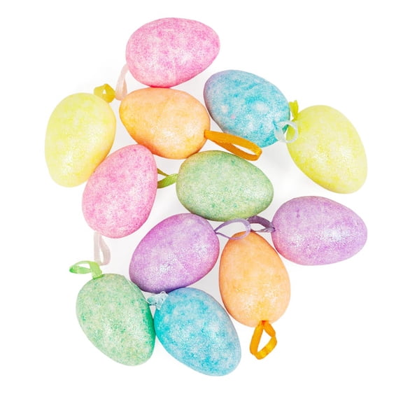 72 Artificial Assorted Colorful Pastel Easter Eggs