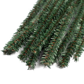 Factory Direct Craft Artificial Canadian Pine Pipe Cleaner Wired Stems, Set of 72, 12 Inch Christmas Craft Stems