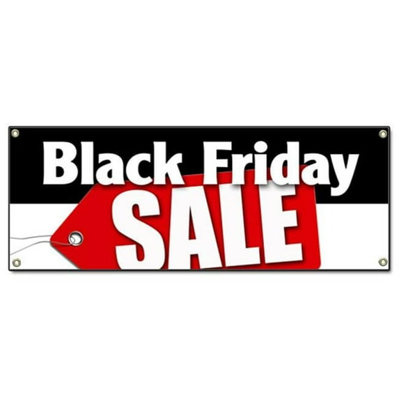 72" BLACK FRIDAY SALE BANNER SIGN special discounts save huge low prices slashed
