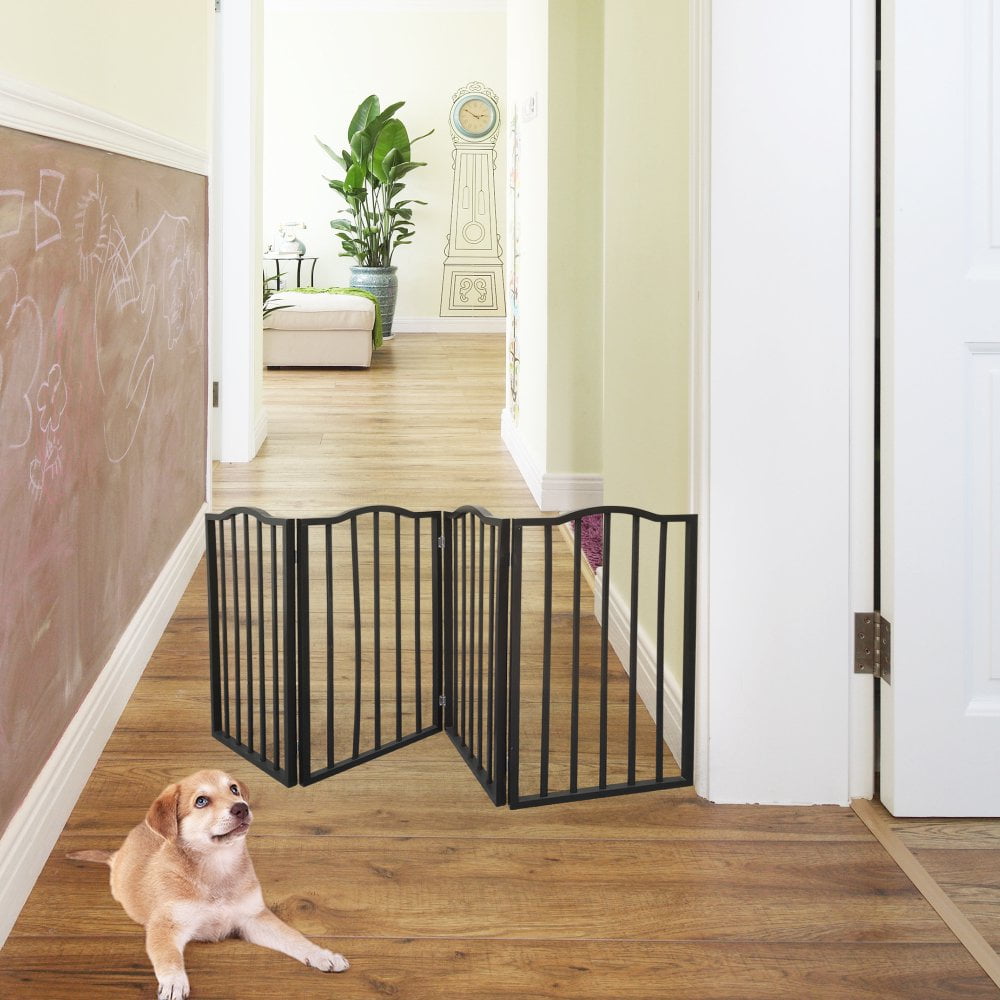 72" Baby Gate for Doorways and Stairs, Extra Wide Child Gate Dog Gates, Dog Gates for the House, Dark Brown