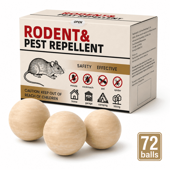 72 Balls RodentRepellent, Peppermint Oil Moth Ball to Repel Mice and Rats, MouseRepellent, MiceRepellent, RatRepellent, RodentRepellent for Cars,Garden, Indoor Use