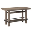 thumbnail image 1 of 72" Bar Height Table, Rectangular Bar Table, Storage Table, Wood Counter Height Table for Living Room, Brown, 1 of 5