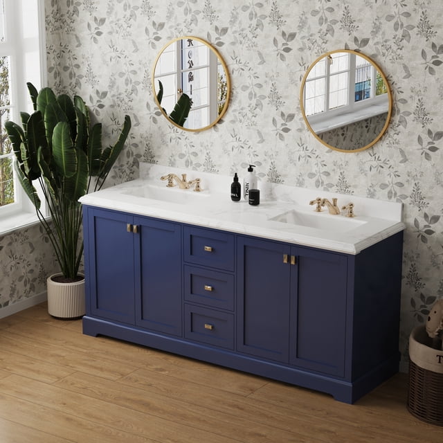 72" Bathroom Vanity with Ceramic Sink, Freestanding Storage Cabinet ...
