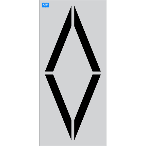 72" Bike Lane Diamond Parking Lot Pavement Marking Stencil Thickness: .060