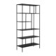 thumbnail image 1 of 72" Black Metal Six Tier Etagere Bookcase, 1 of 4