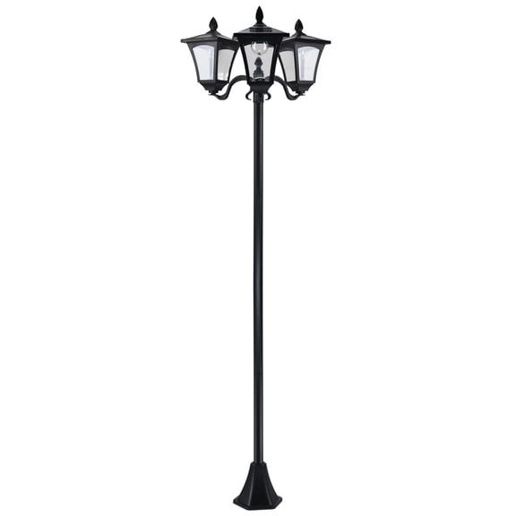 72" Black Solar Post - Four - panel Solar Absorption - Garden, Path / Weather - resistant, Self - regulating