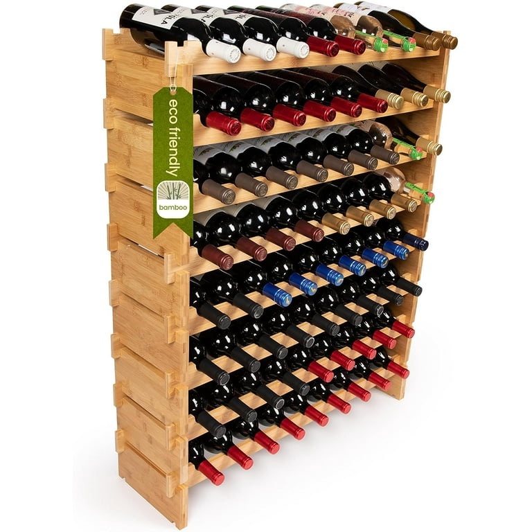 72 Bottle Stackable Modular Wine Rack Wine Storage Rack Solid