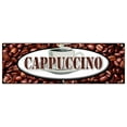 thumbnail image 1 of 72" CAPPUCCINO BANNER SIGN italian espresso milk hot foam coffee cream, 1 of 4