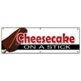 thumbnail image 1 of 72" CHEESECAKE ON A STICK BANNER SIGN frozen cheese cake pop stick chocolate, 1 of 4