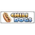 thumbnail image 1 of 72" CHILI DOGS BANNER SIGN hot dog cart stand signs, 1 of 4