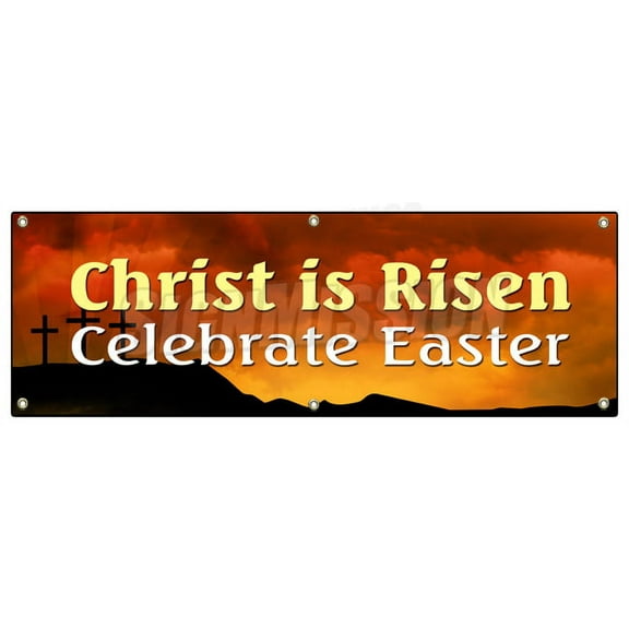 72" CHRIST IS RISEN CELEBRATE EASTER BANNER SIGN easter bible celebrate