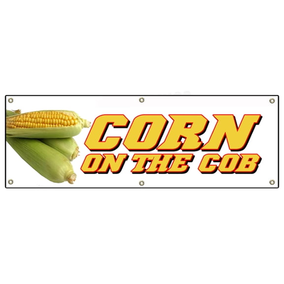 72" CORN ON THE COB BANNER SIGN farmers market stand