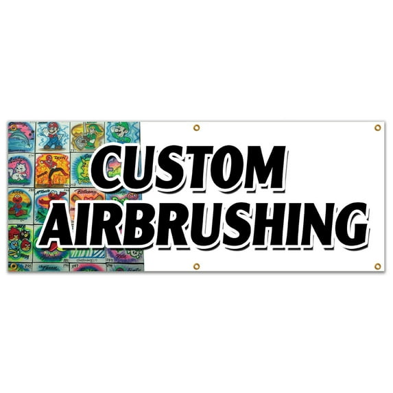 72" CUSTOM AIRBRUSHING BANNER SIGN artistic car auto murals air brushing