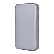 72 Capacity CD Case, Gray Hard Plastic CD/DVD Disc Storage Holder Portable Wallet