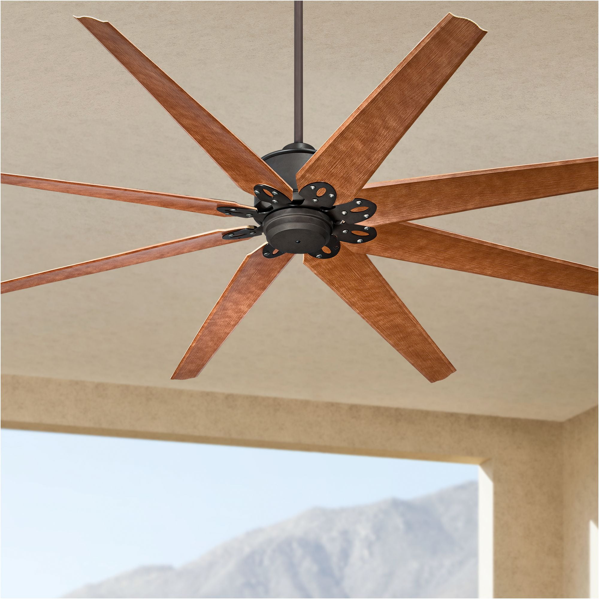 72 Casa Vieja Predator Rustic Farmhouse Indoor Outdoor Ceiling Fan With Remote Control English Bronze Cherry Damp Rated For Patio Exterior House Home Com