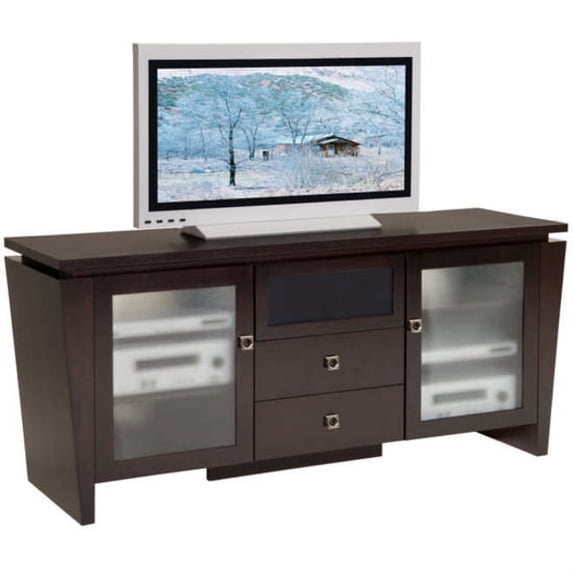 Furnitech FT72TLW 70 inch Classic Modern Console Television Stand With Tapered Legs Wenge Finish