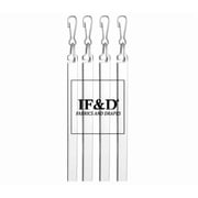 72 Clear 4 Pack Acrylic Lucite Drapery Curtain Pull Wands with Stainless Steel Snap Hooks for Easy Open and Closing of Window Treatments - IF&D Fabrics and Drapes -CA-072-4