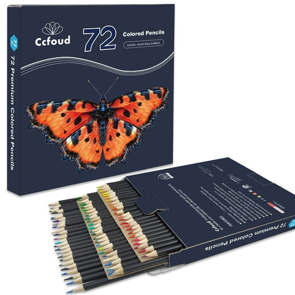 72  Colored Pencils Set, Sketching Pencils, Coloring pencilsfor adults, Shading Blend, Soft Core Pre-sharpened Pencils, Suitable for Artists