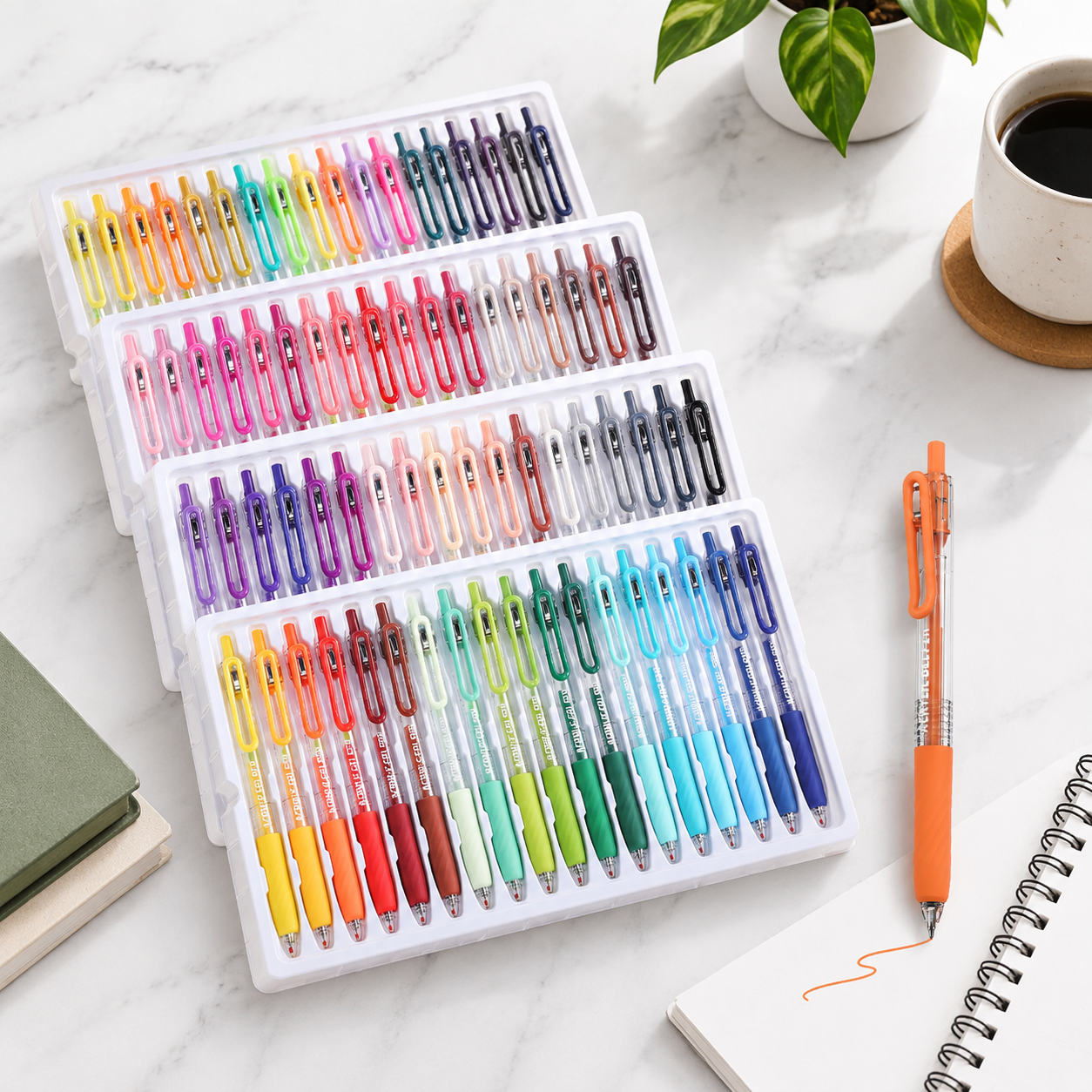 72 Colors Retractable Gel Pens Set, 0.7mm Tip, Colored Writing and Art ...