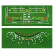 72-Inch Craps & Blackjack Casino Felt Layout   Game Table Cloth for Parties & Events