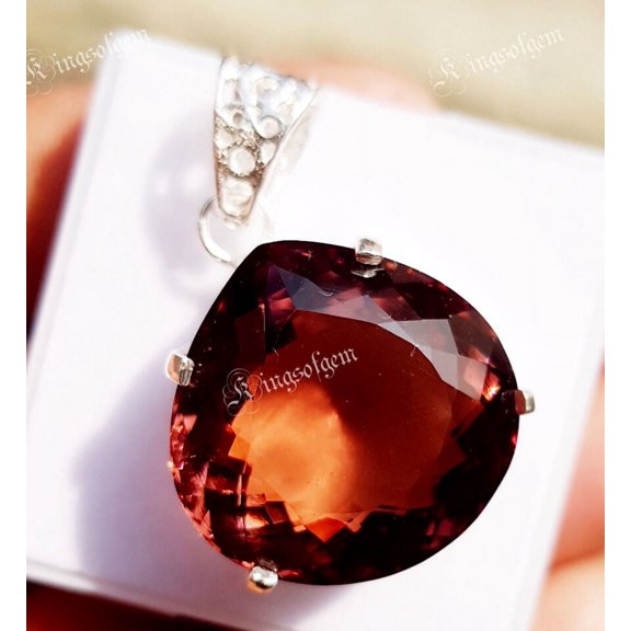 72 Ct Color Change Alexandrite 925 GS Silver Solitaire Heart Quality Loupe Clean Good Fashion Jewelry & Ring Making Product.