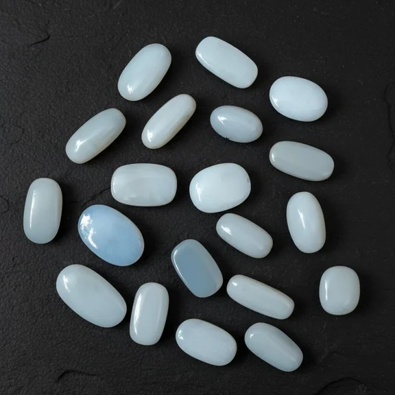 72 Ct Of Natural Australian Ring Size Opals Fair & Good Quality Gemstones 20 Pcs Assorted Wholesale Lot - 14 to 22 mm