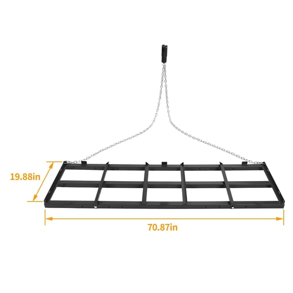 72" Drag Harrow For Driveway Grader 6FT Rake ATV UTV Tractor Mower Yard Lawn